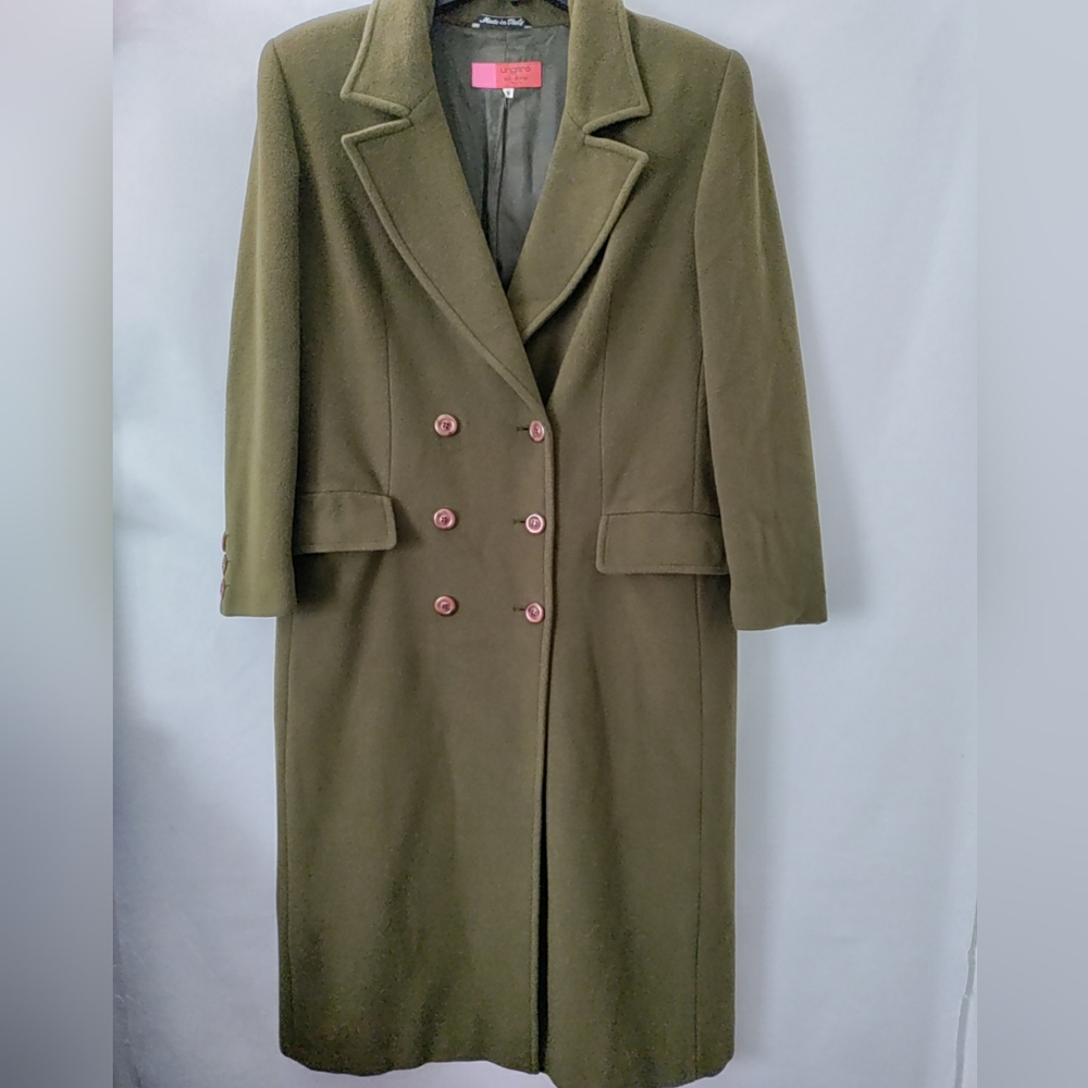 Ungaro Paris version wool longline winter coat jacket made in Italy size 14 & 16